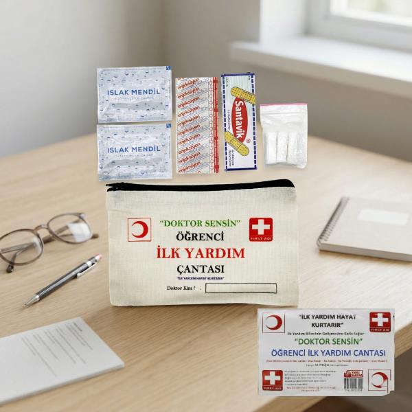 Bez Çantalı Öğrenci İlk Yardım Seti