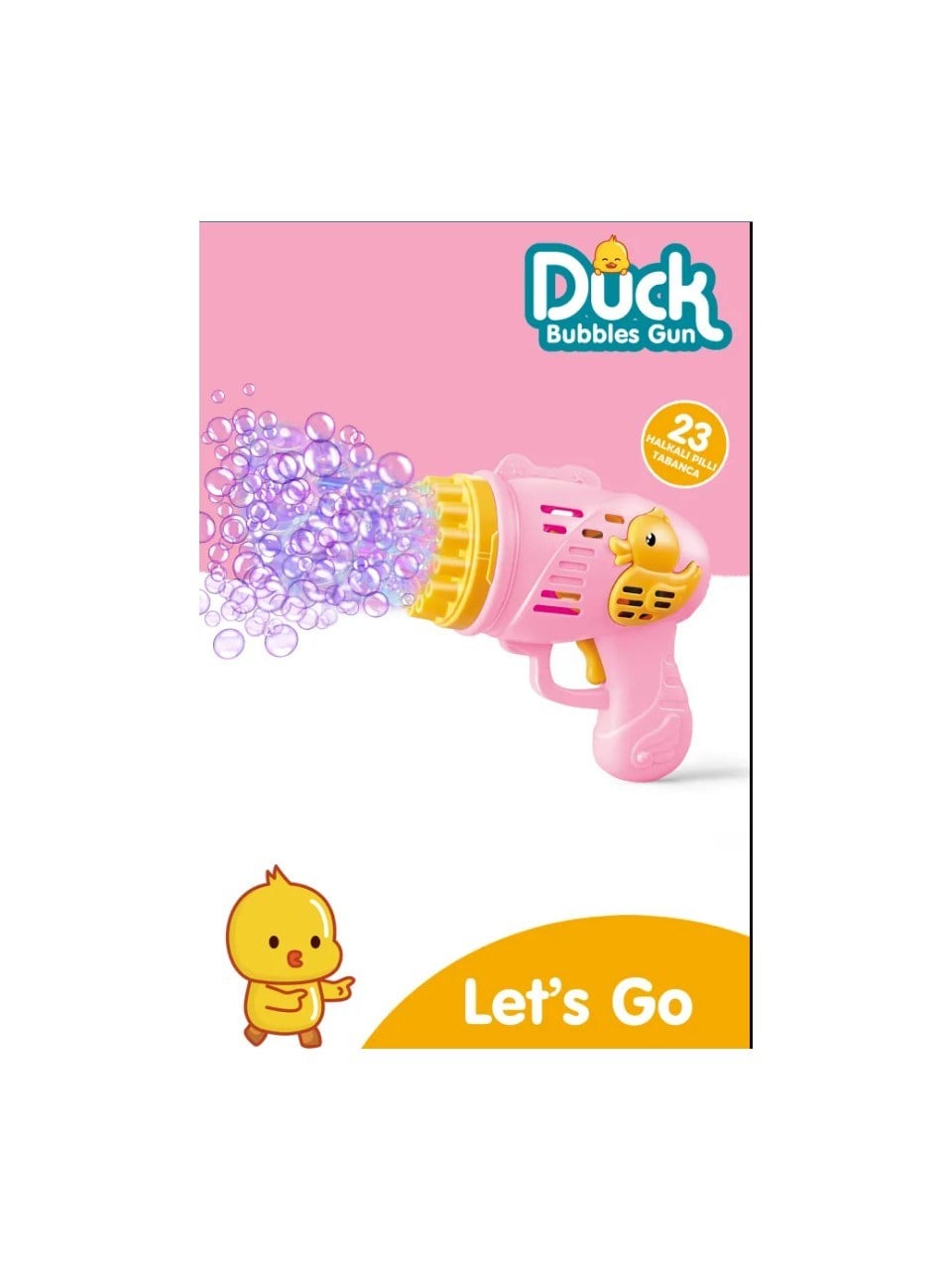 Çok Delikli Pilli Köpük Atan Tabanca Oyuncağı Pembe
