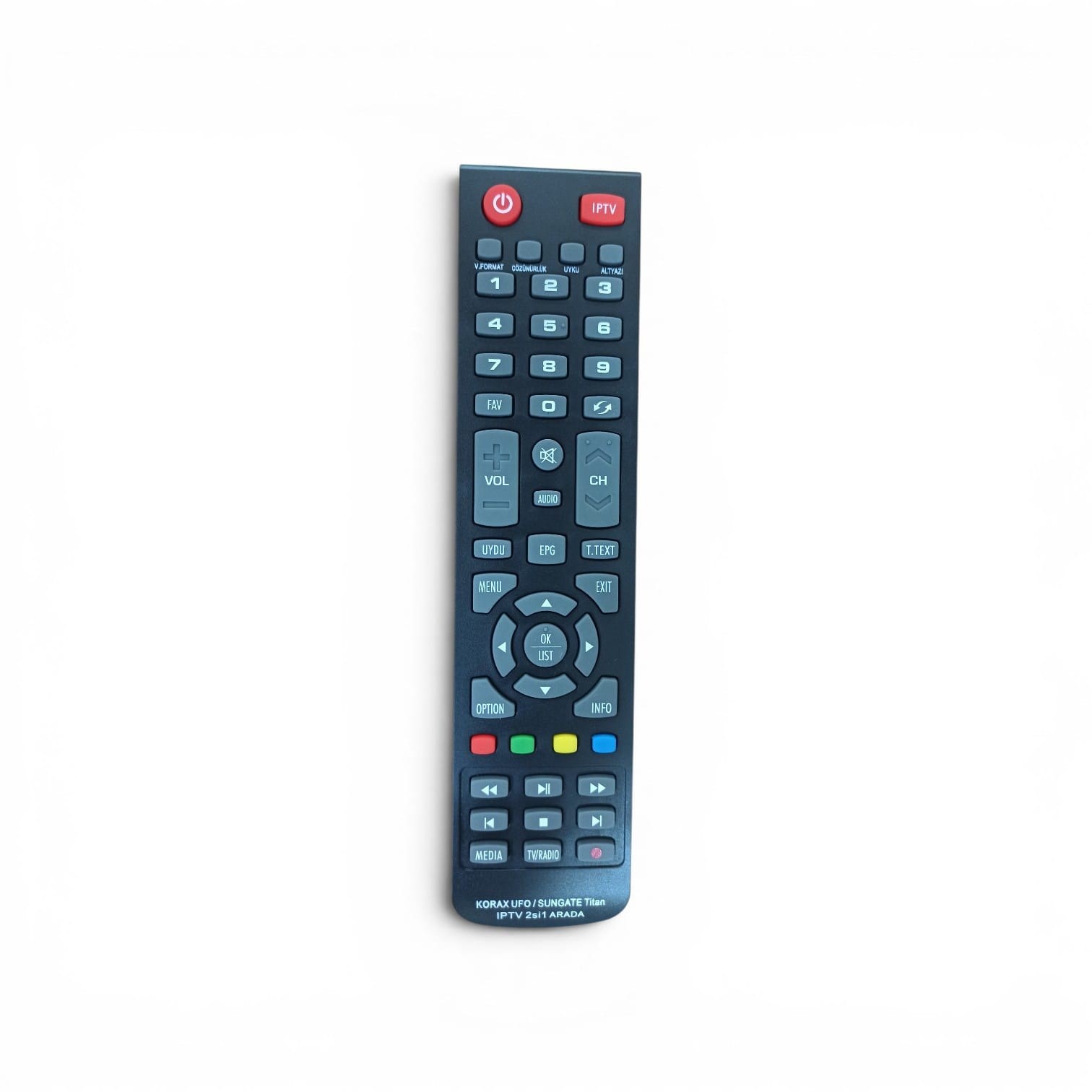Korax Ufo / sungate Titan Hıtech vıpbox IPTV 2 si1 Arada Kumanda OZT 23-Z