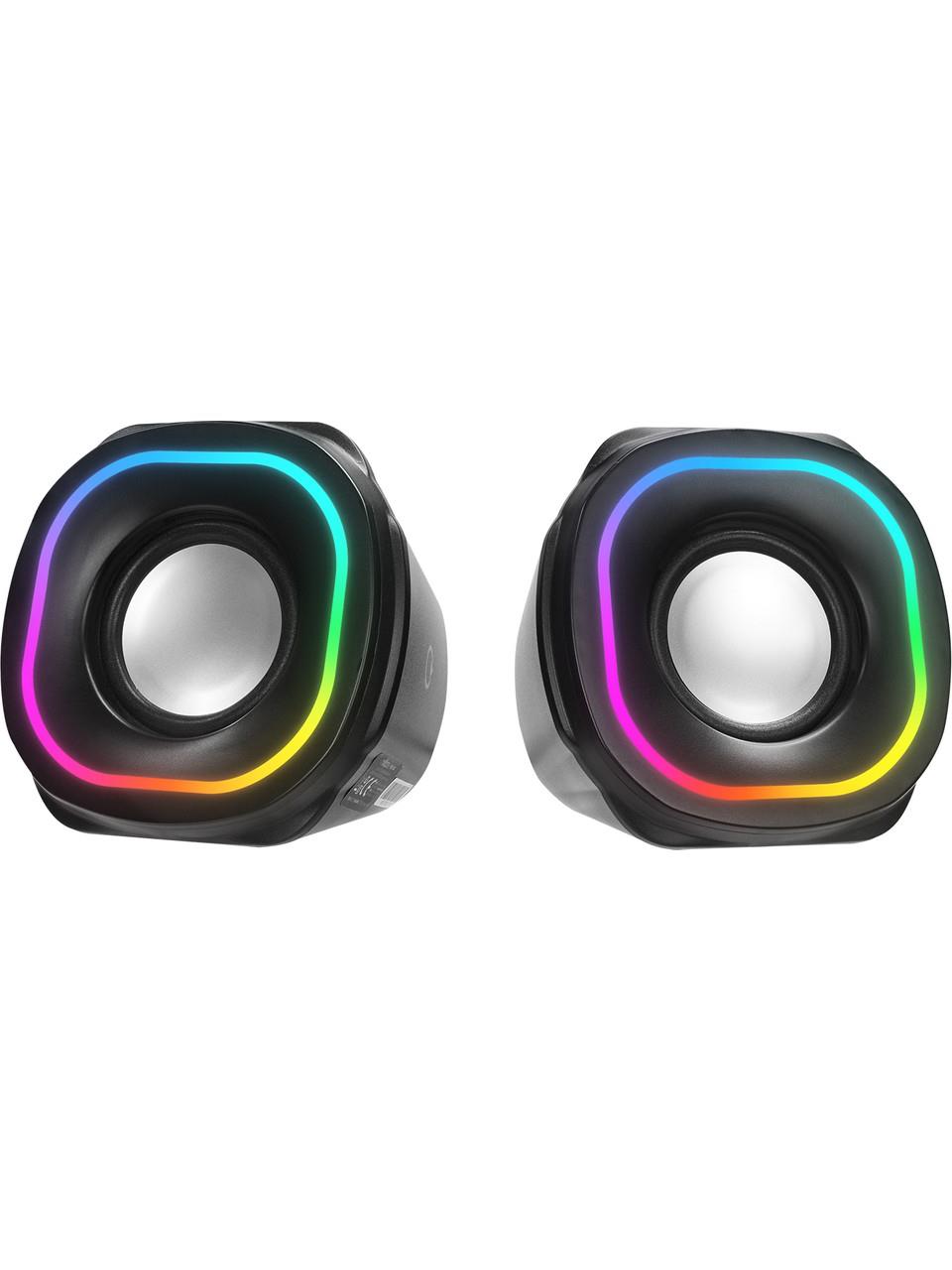 Mikado MD-180 2.0 3W*2 Siyah Rgb Aydınlatmalı USB + 3.5mm USB 5V Speaker Hoparlör