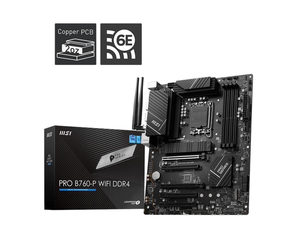 MSI PRO B760-P WIFI DDR4 5333MHZ(OC) DDR4 HDMI DP M.2 1700p