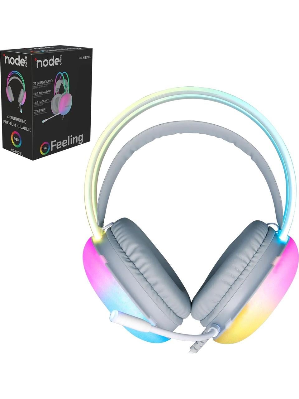 Node Game ND-HS71FLBW 7.1 Kulaklık (Beyaz)