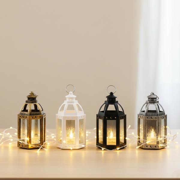 Ramazan Temalı Büyük Altıgen Açık Kubbe LED Lamba