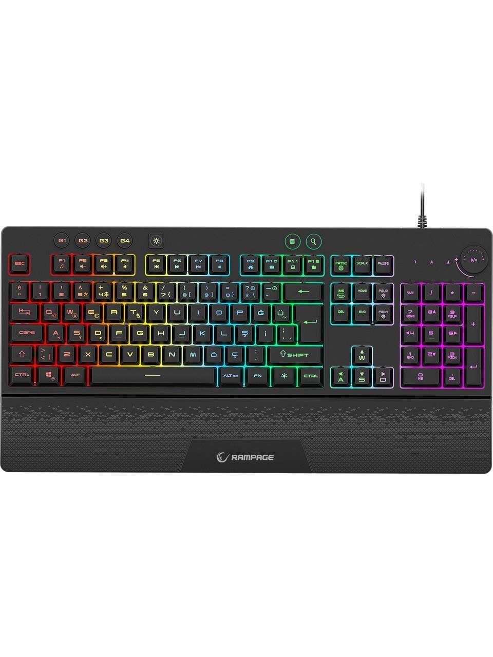 Rampage Eclıpse Siyah USB Rgb Aydınlatmalı Q Gaming 4 Tuş Makrolu Oyuncu Klavye Mouse Set