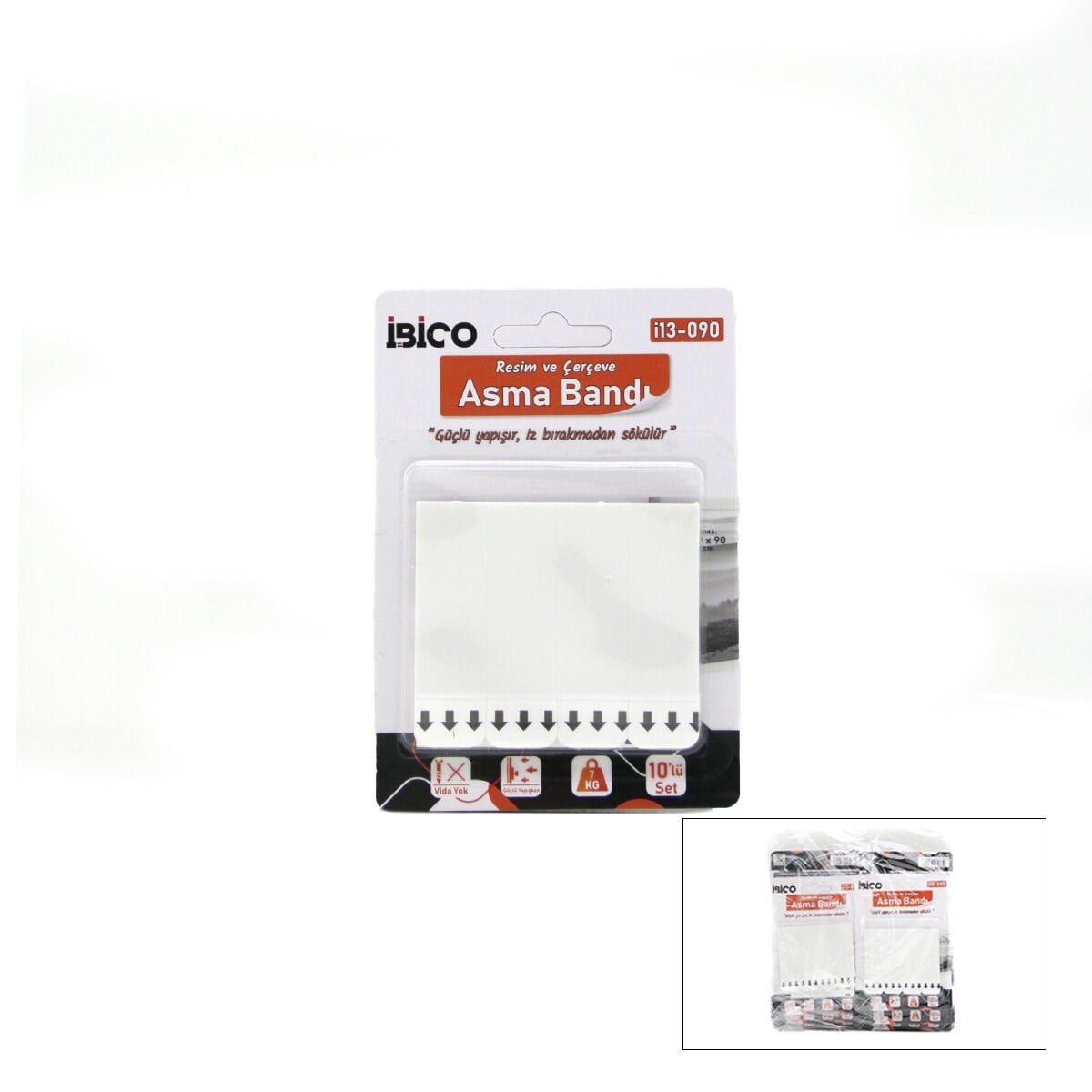 Resim ve Çerçeve Asma Bandı - 10'lu Paket - 7 kg Taşıma Kapasitesi