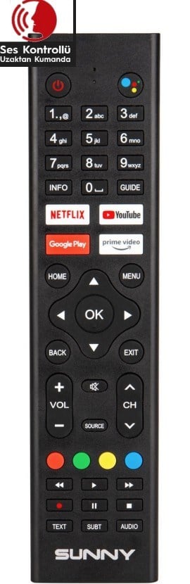 SUNNY-AXEN AND.TV ORJ KUMANDA SES KOMUTLU OZT 310-S