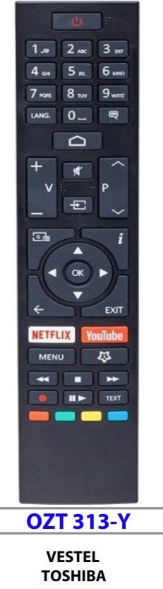 Vestel&Toshıba 4K Android TV Kumanda 313-Y