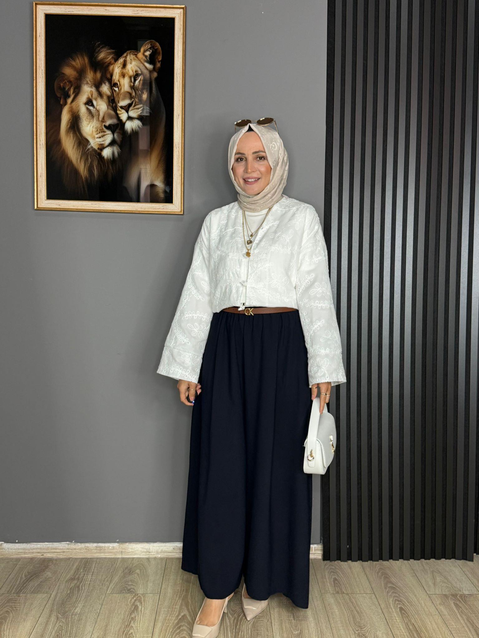 0347 KREP KUMAŞ PANTOLON LACİVERT 