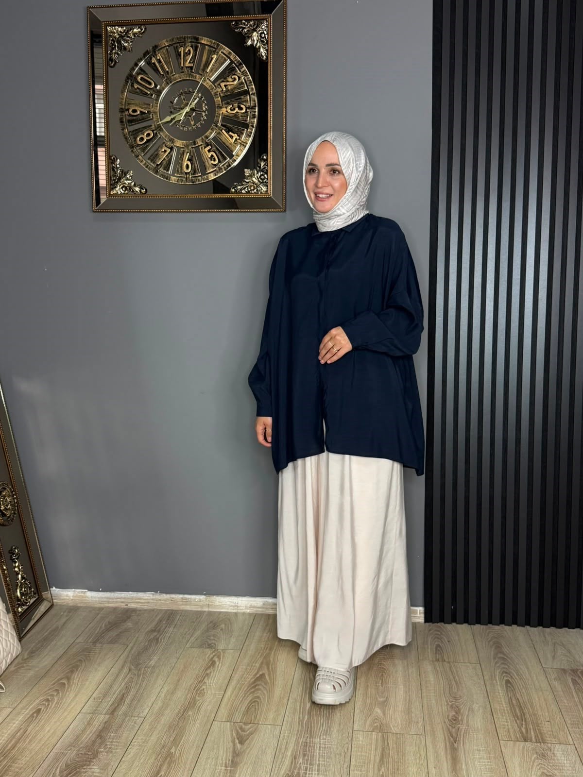 10778 TENSEL GÖMLEK LACİVERT STD