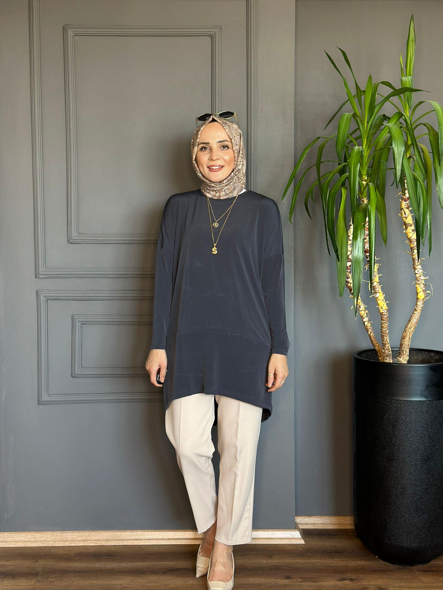 1280 SUNDY MAKAS TUNİK ANTRASİT 