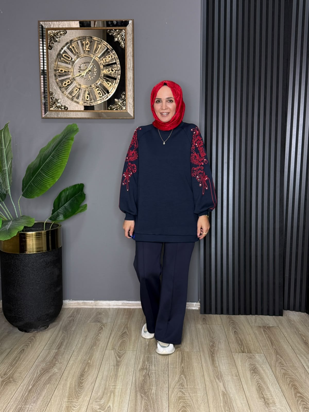 170390 NAKIŞLI TUNİK LACİVERT 