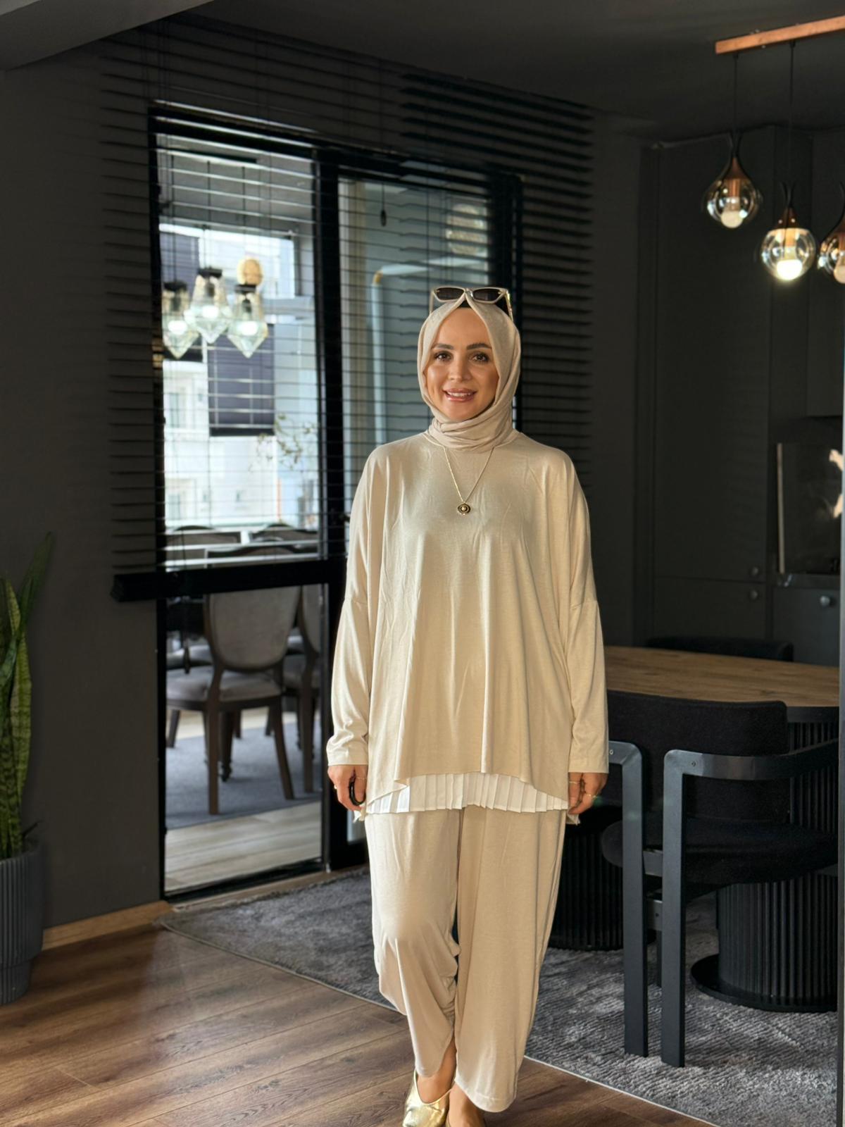 22743 İNCE OYSHO TAKIM BEJ 
