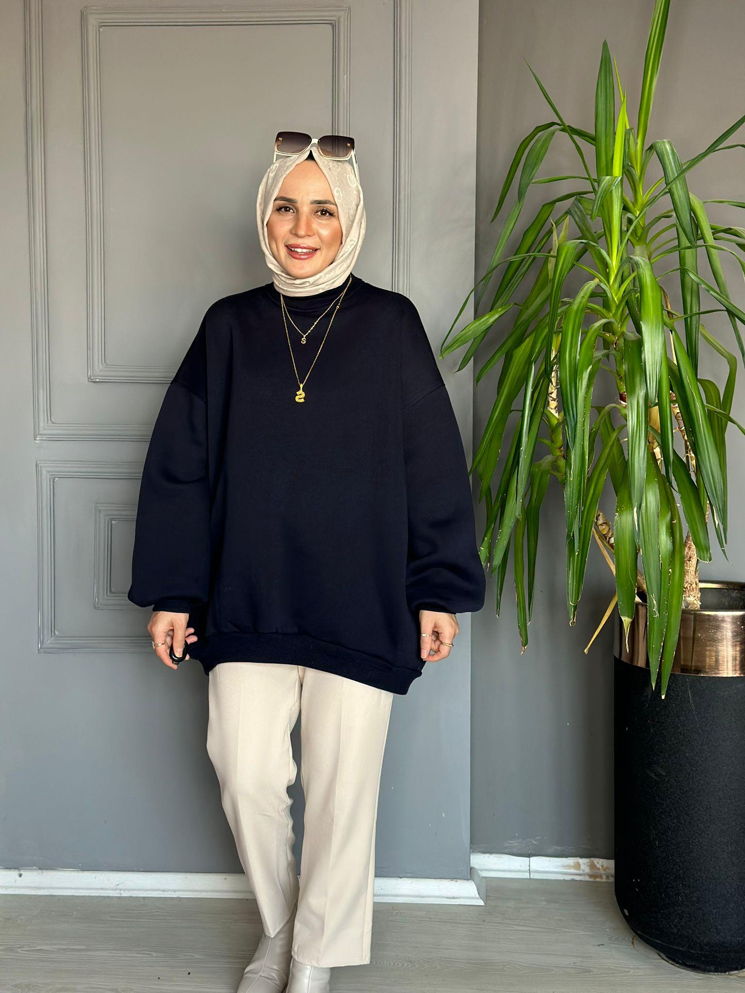 24039 İNDİRİMLİ ŞARDONLU SWEAT LACİVERT