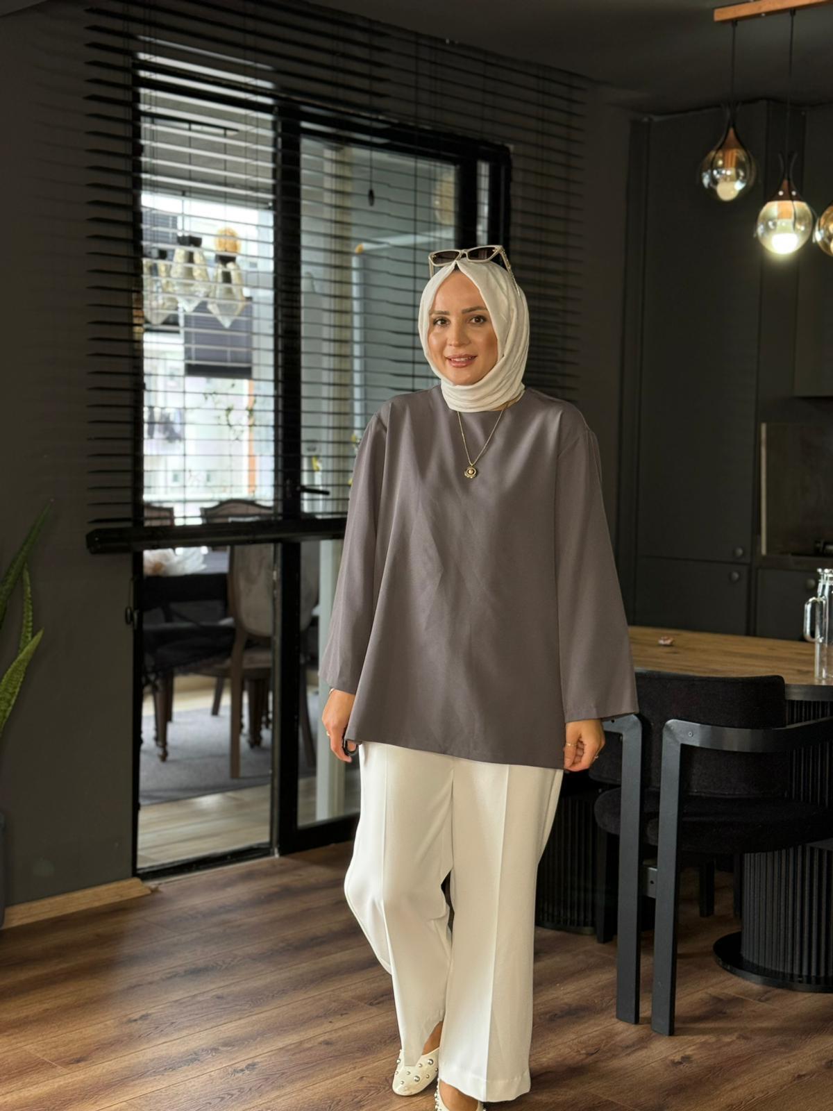 24338 BELDEN BAĞLAMALI TUNİK GÜL KURUSU 