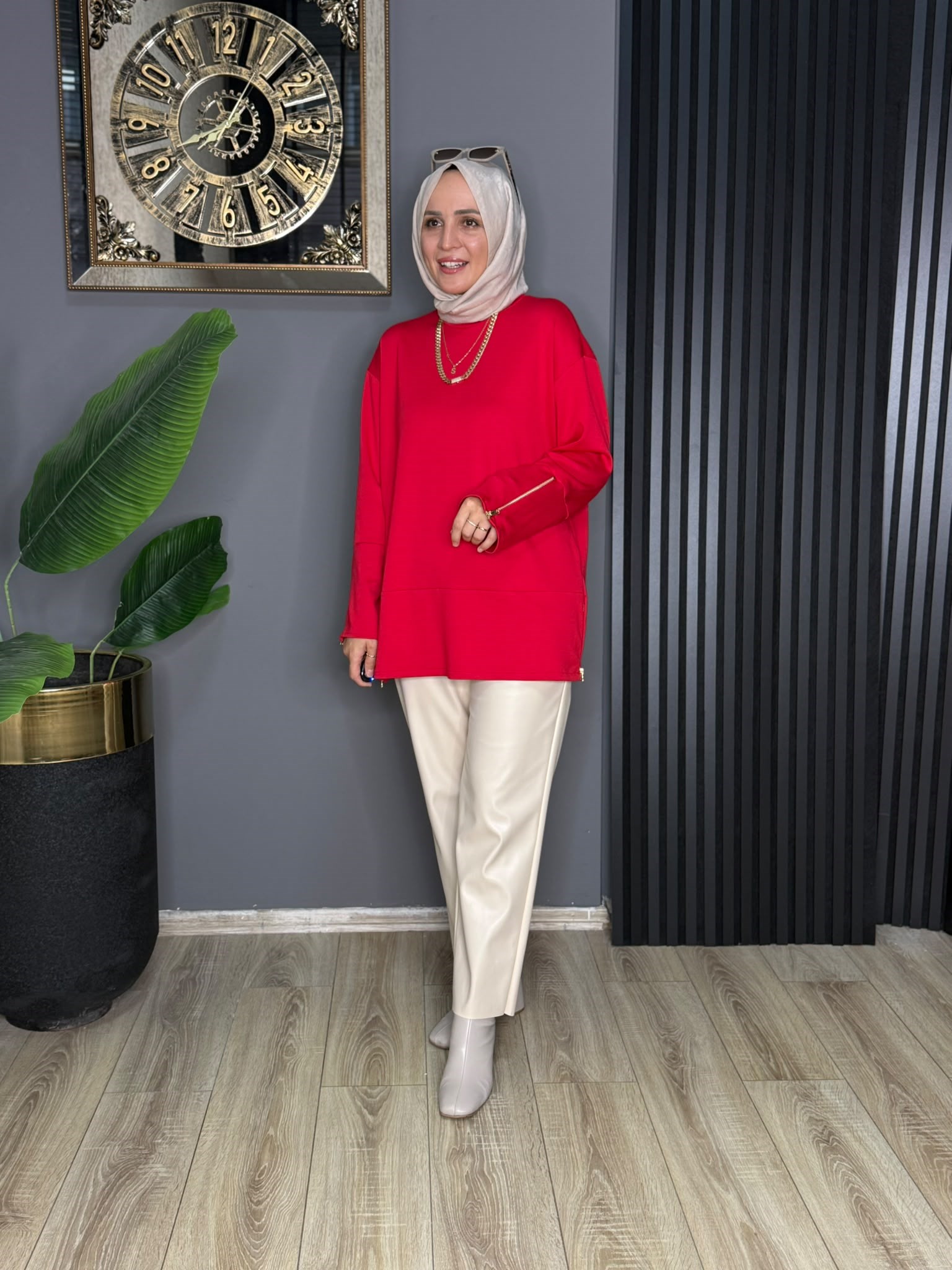 24452 LARA TUNİK KIRMIZI