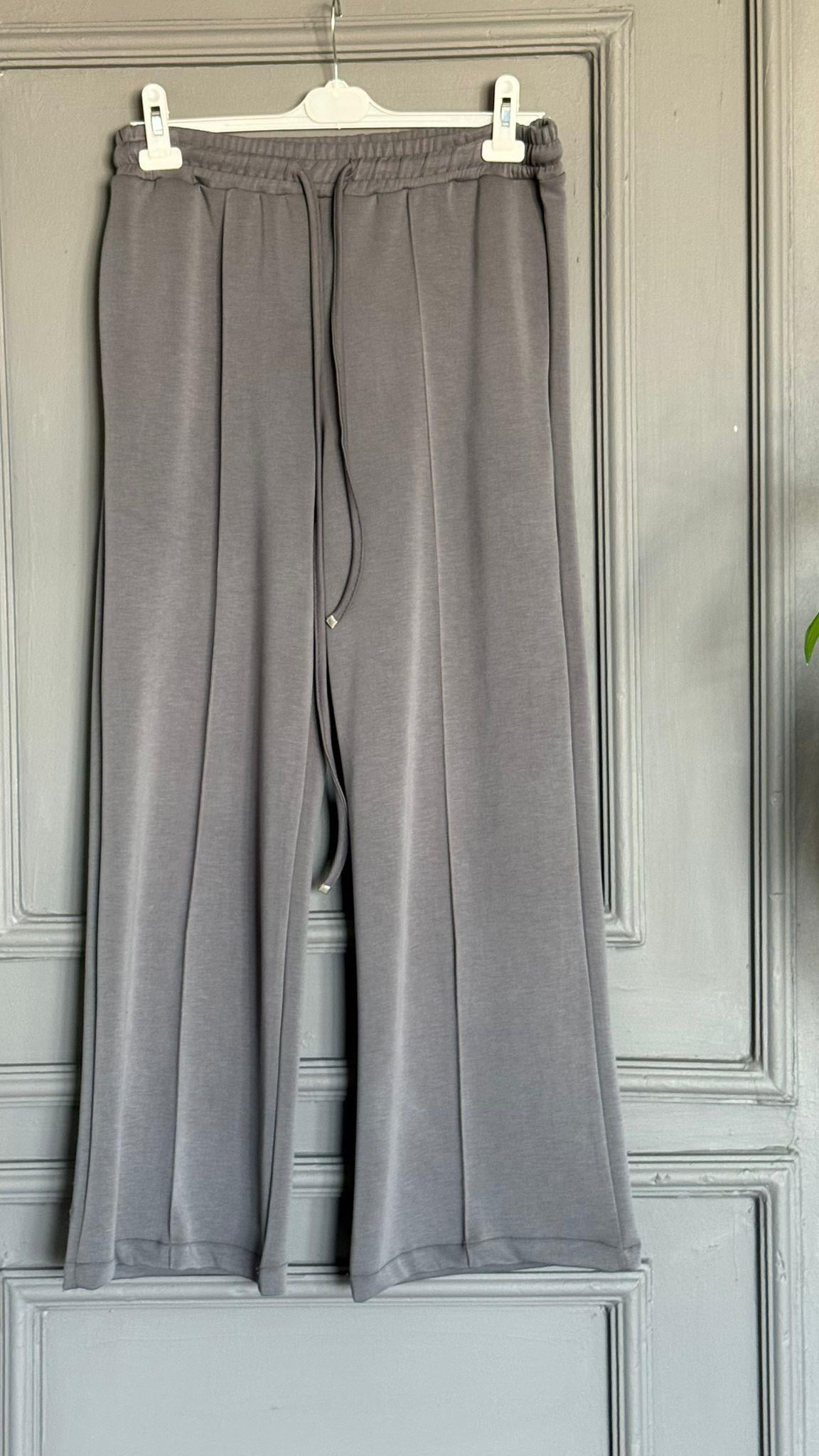 26107 OYSHO KUMAŞ PANTOLON GRİ 