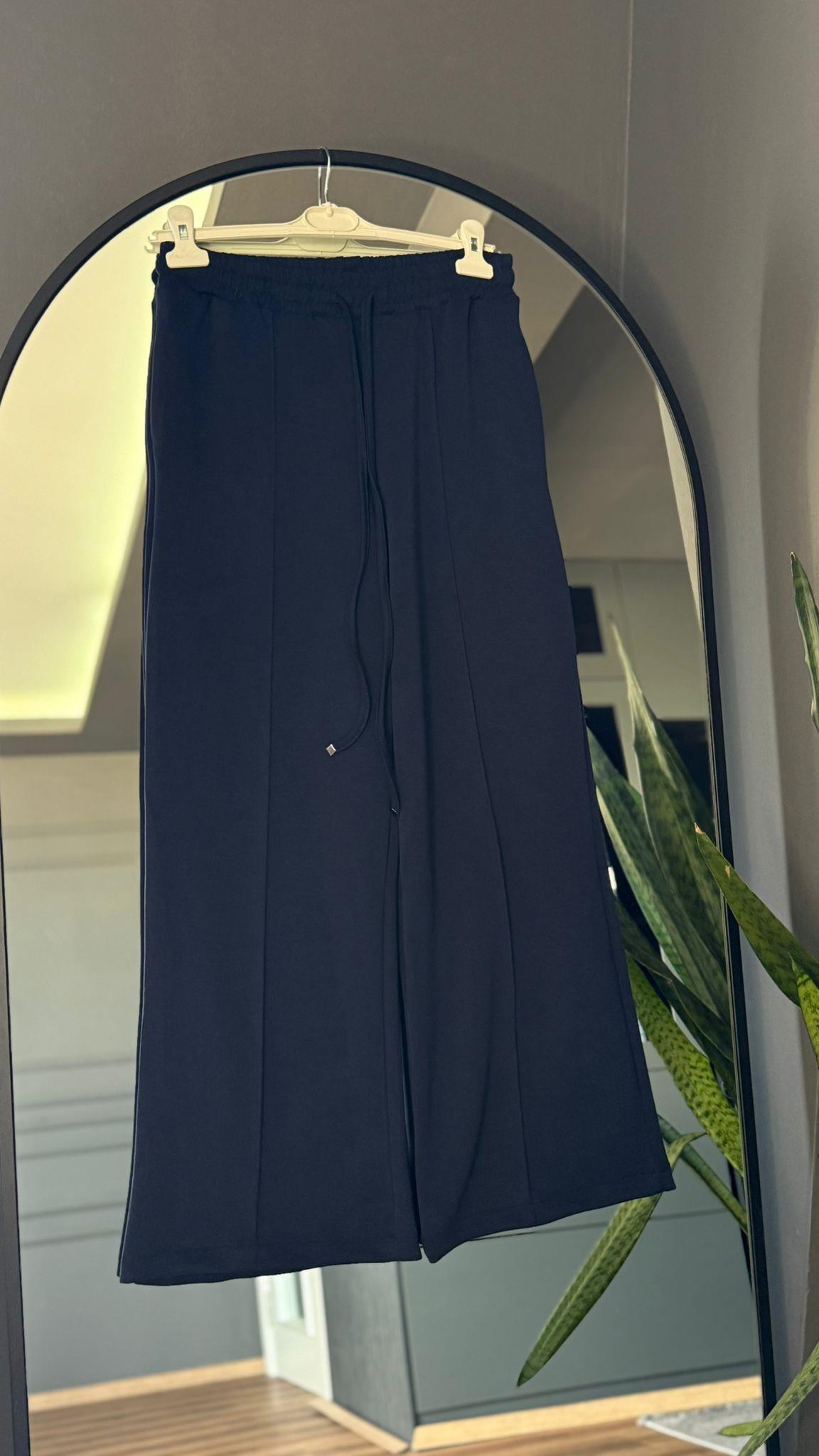 26107 OYSHO KUMAŞ PANTOLON  LACİVERT 