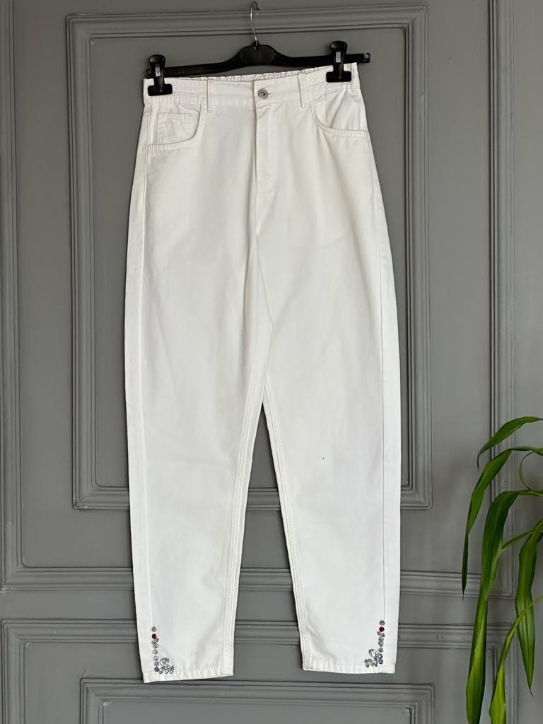 2698 KOT PANTOLON BEYAZ 