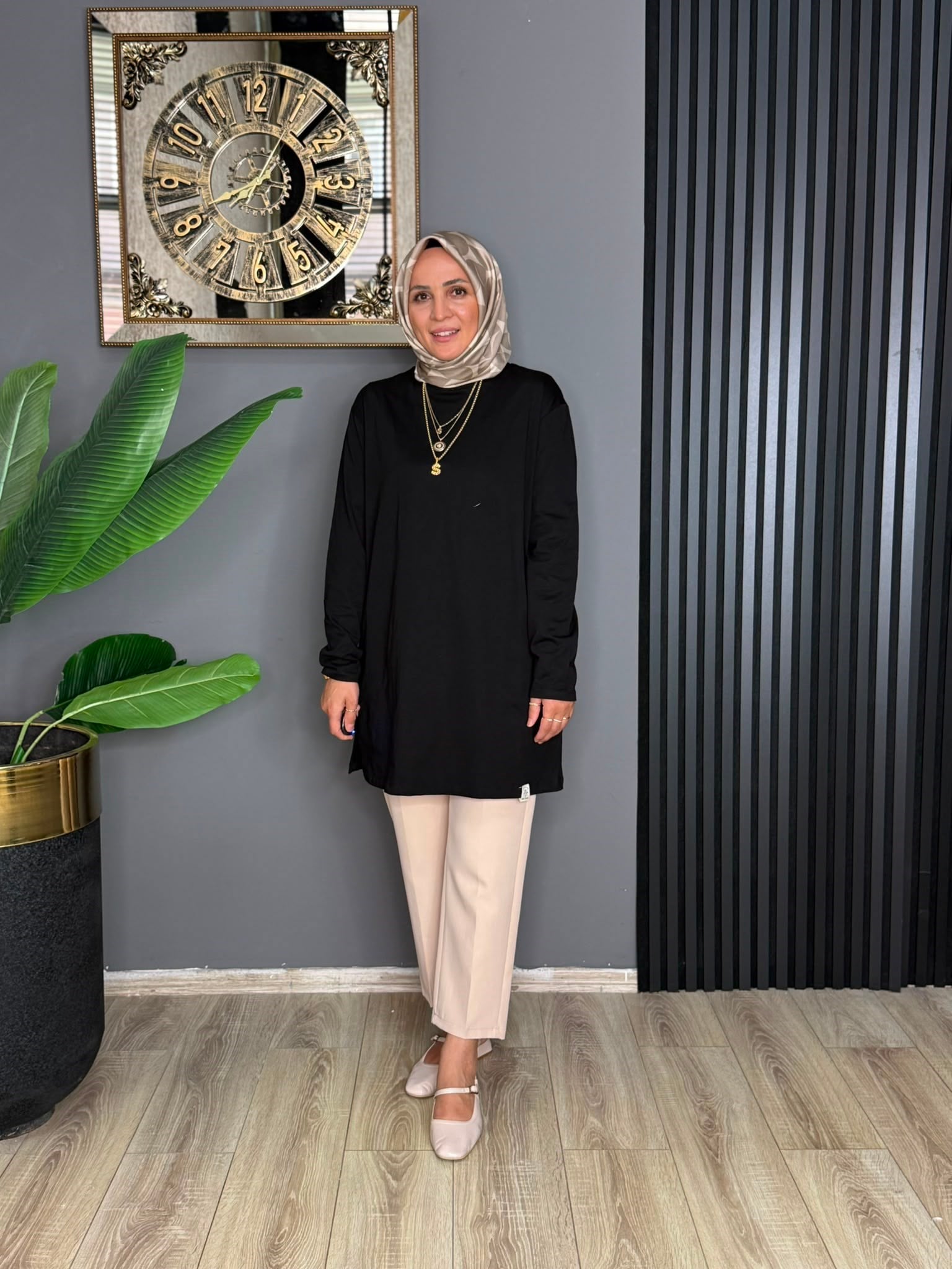 30726 BASİC  TUNİK SİYAH 