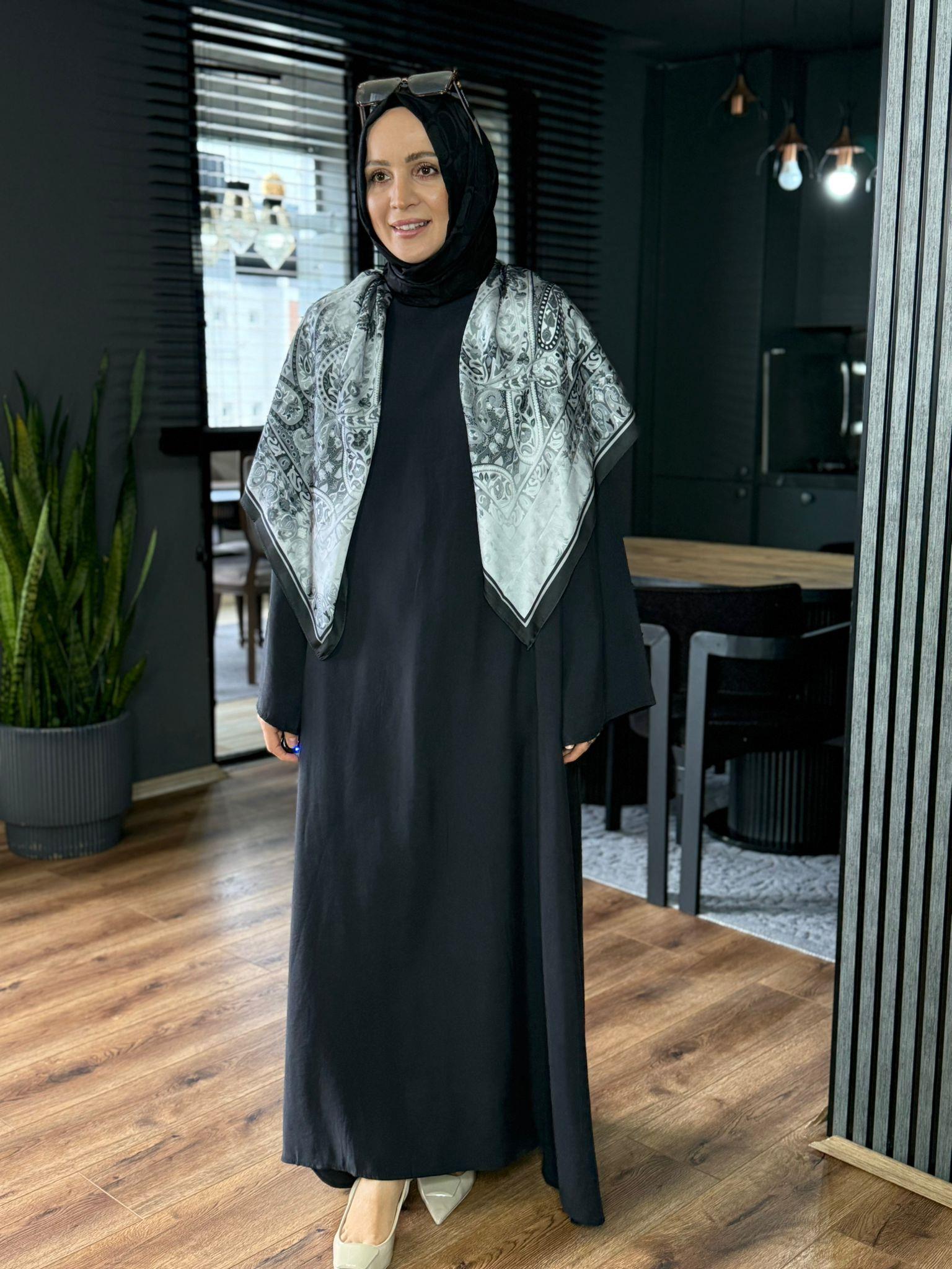 3091 MİHRAN ELBİSE SİYAH 