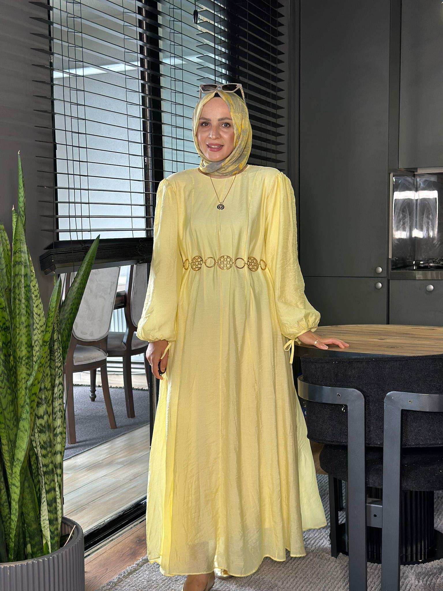 3342 ELİSA ELBİSE SARI