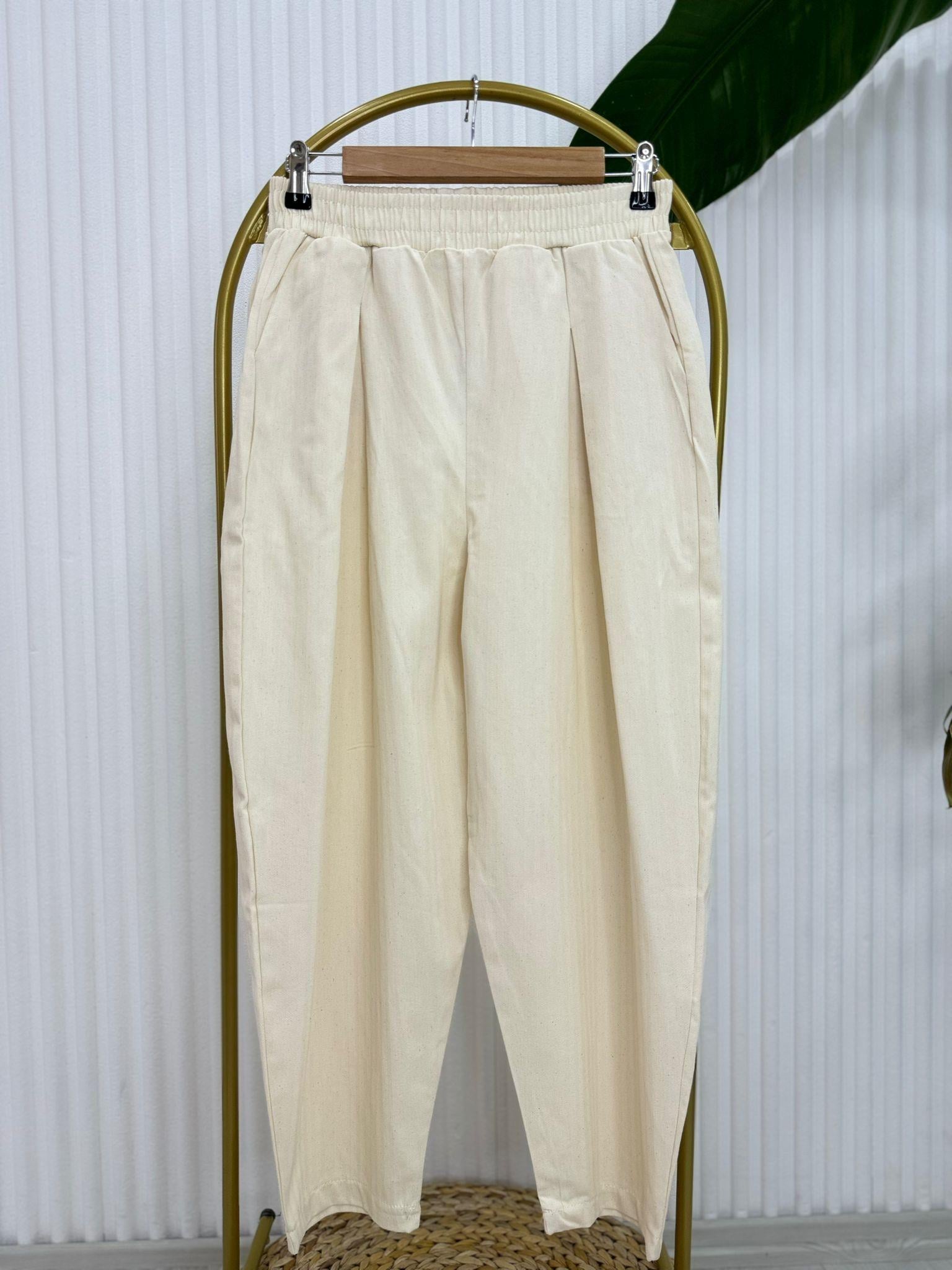 36132 PENSLİ KETEN PANTOLON 