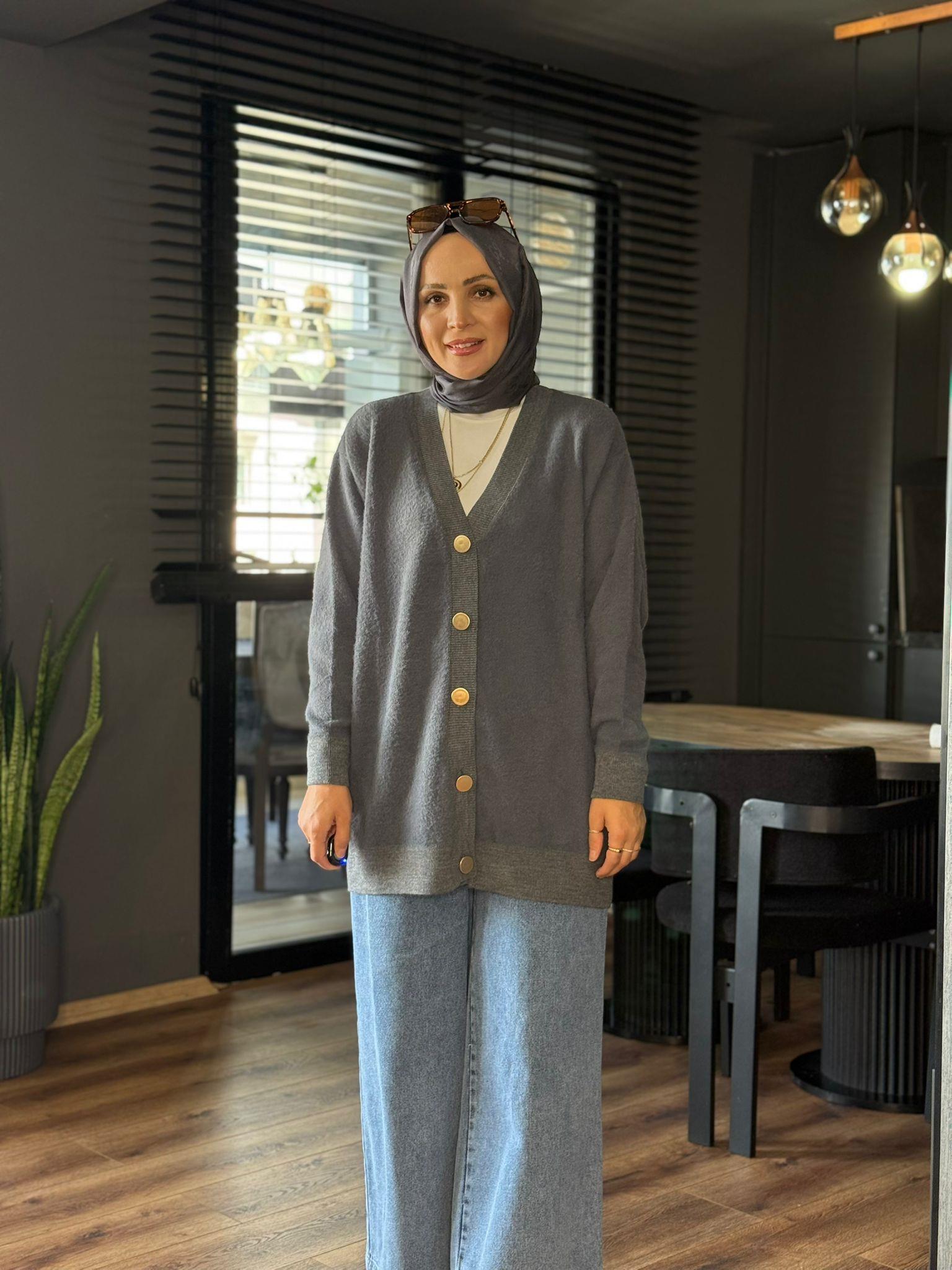 41010 PELUŞ HIRKA  FÜME STD