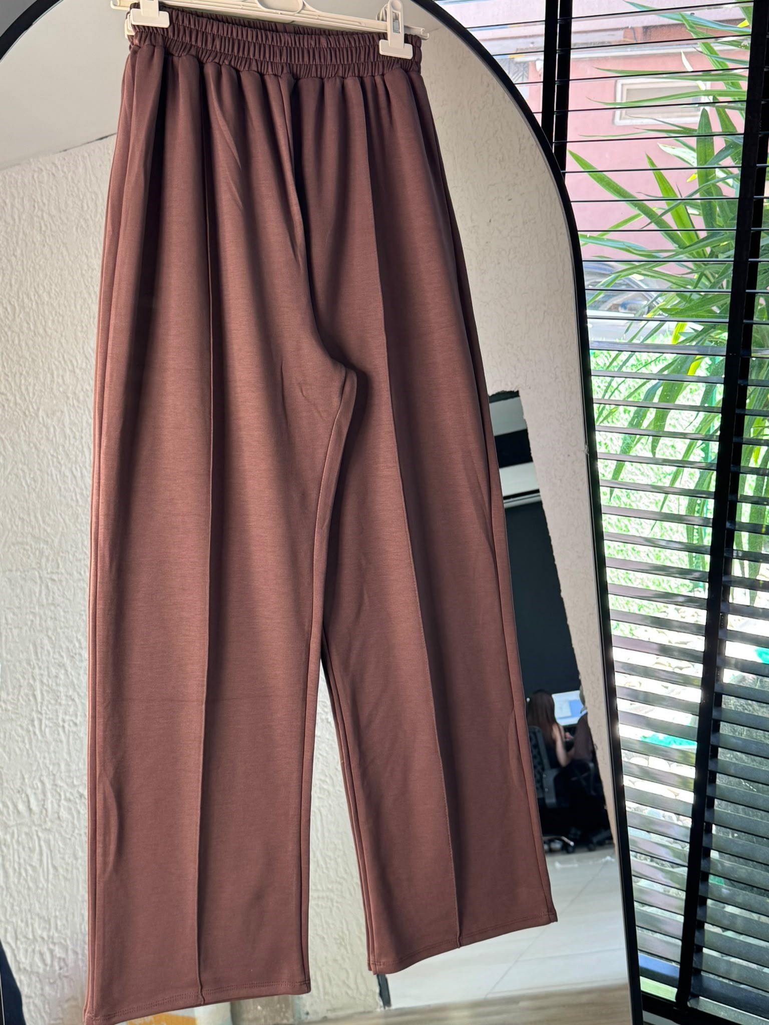 4340 ÇİMALI OYSHO PANTOLON KAHVERENGİ