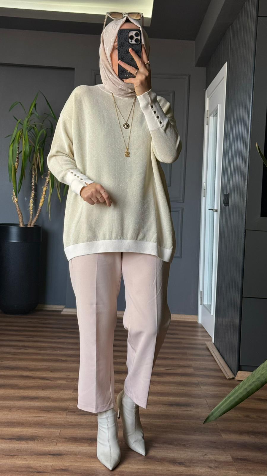 44201 KOL ZIMBA  DETAY MERSERİZE KREM 