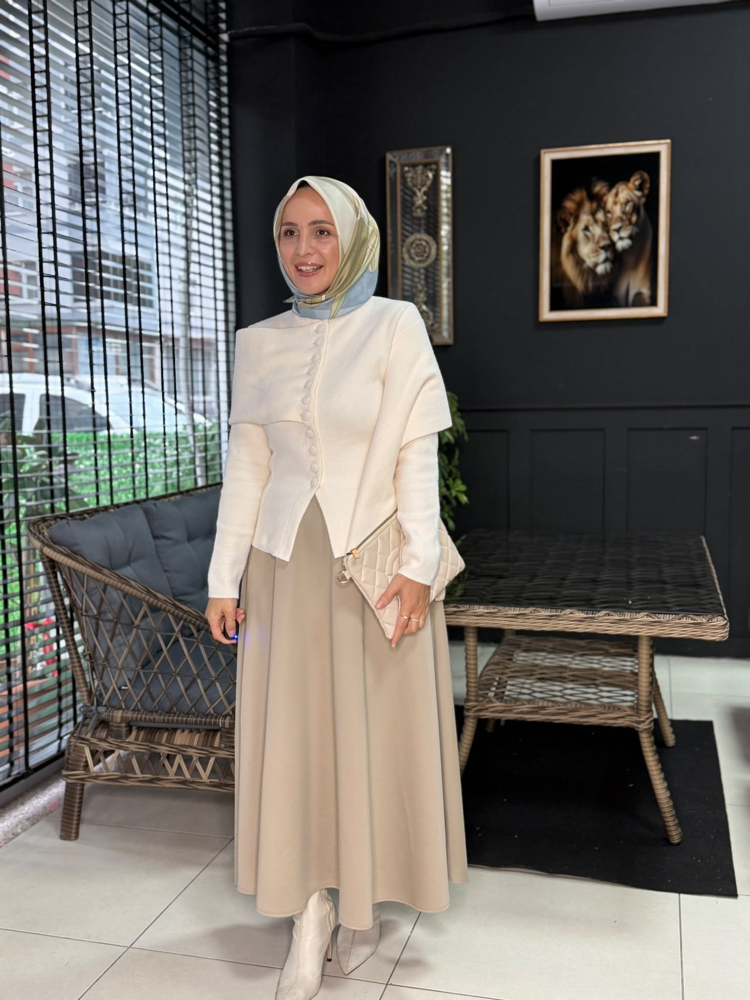 44370 İNCİ HIRKA KREM STD 