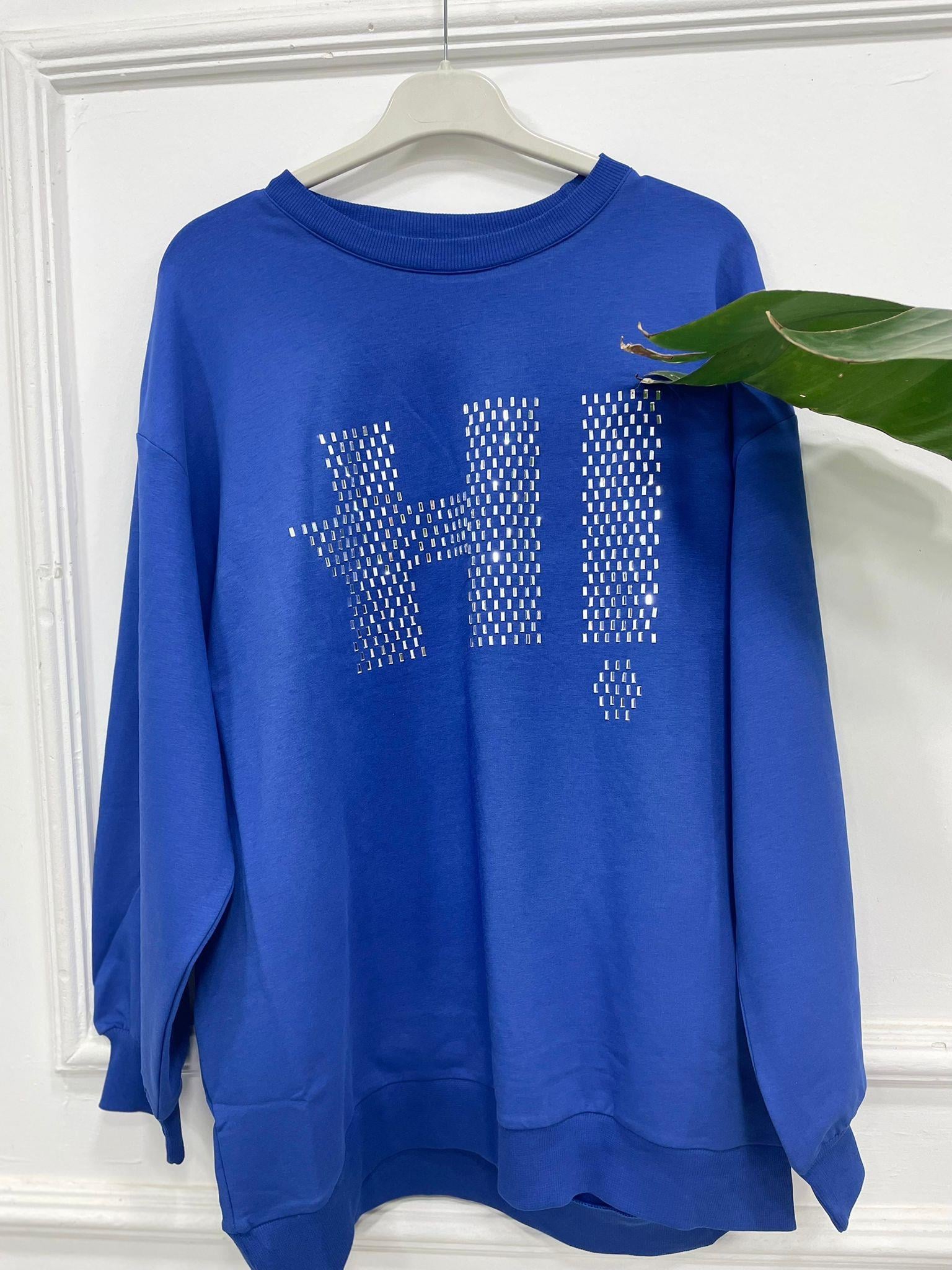 5241 Hİ YAZILI SWEAT LACİVERT 