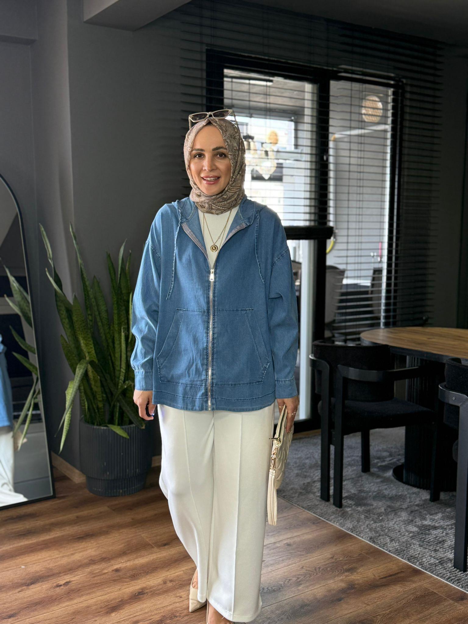 5398 TENSEL KUMAŞ KOT KAP MAVİ 