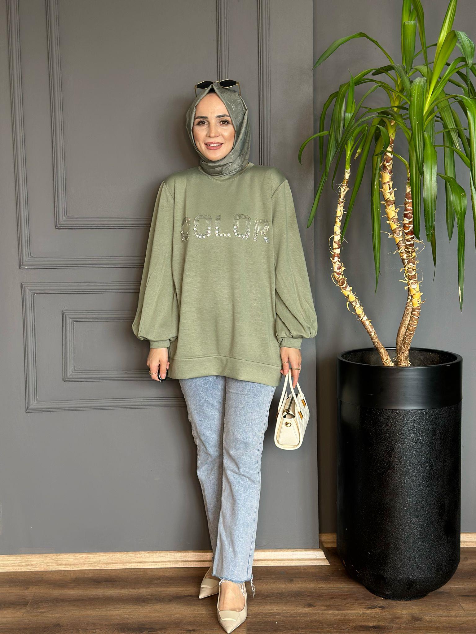 5745 COLOR YEŞİL TUNİK 