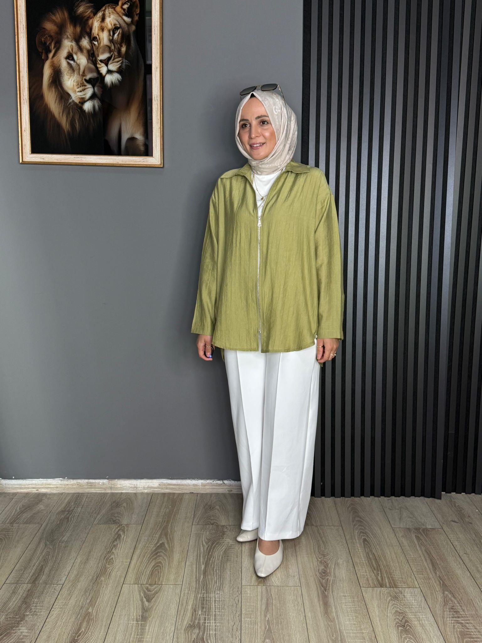 6449 FERMUAR DETAY KAP MİNT YEŞİLİ 
