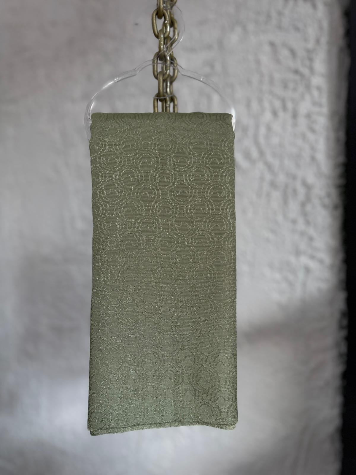 S DESEN MONOGRAM ŞAL MİNT YEŞİLİ