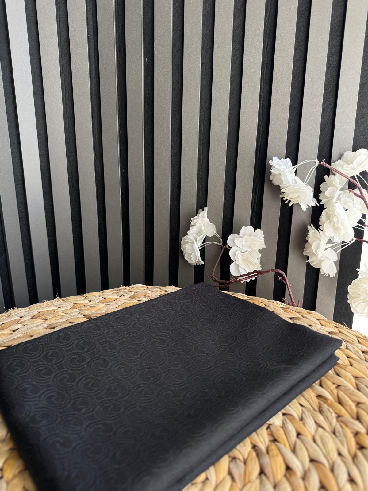 S DESEN MONOGRAM ŞAL SİYAH