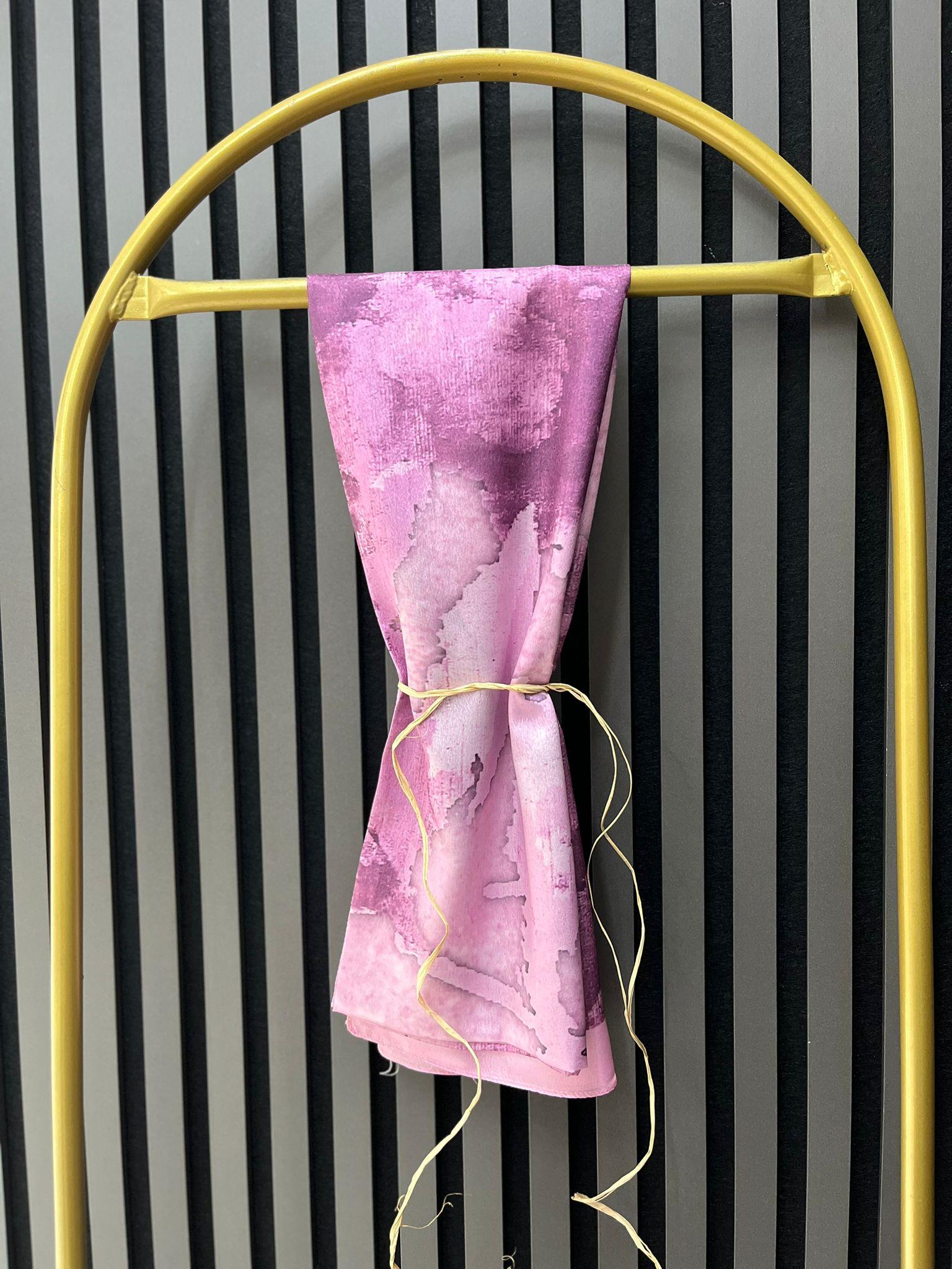 SULU BOYA DESEN ŞAL PEMBE
