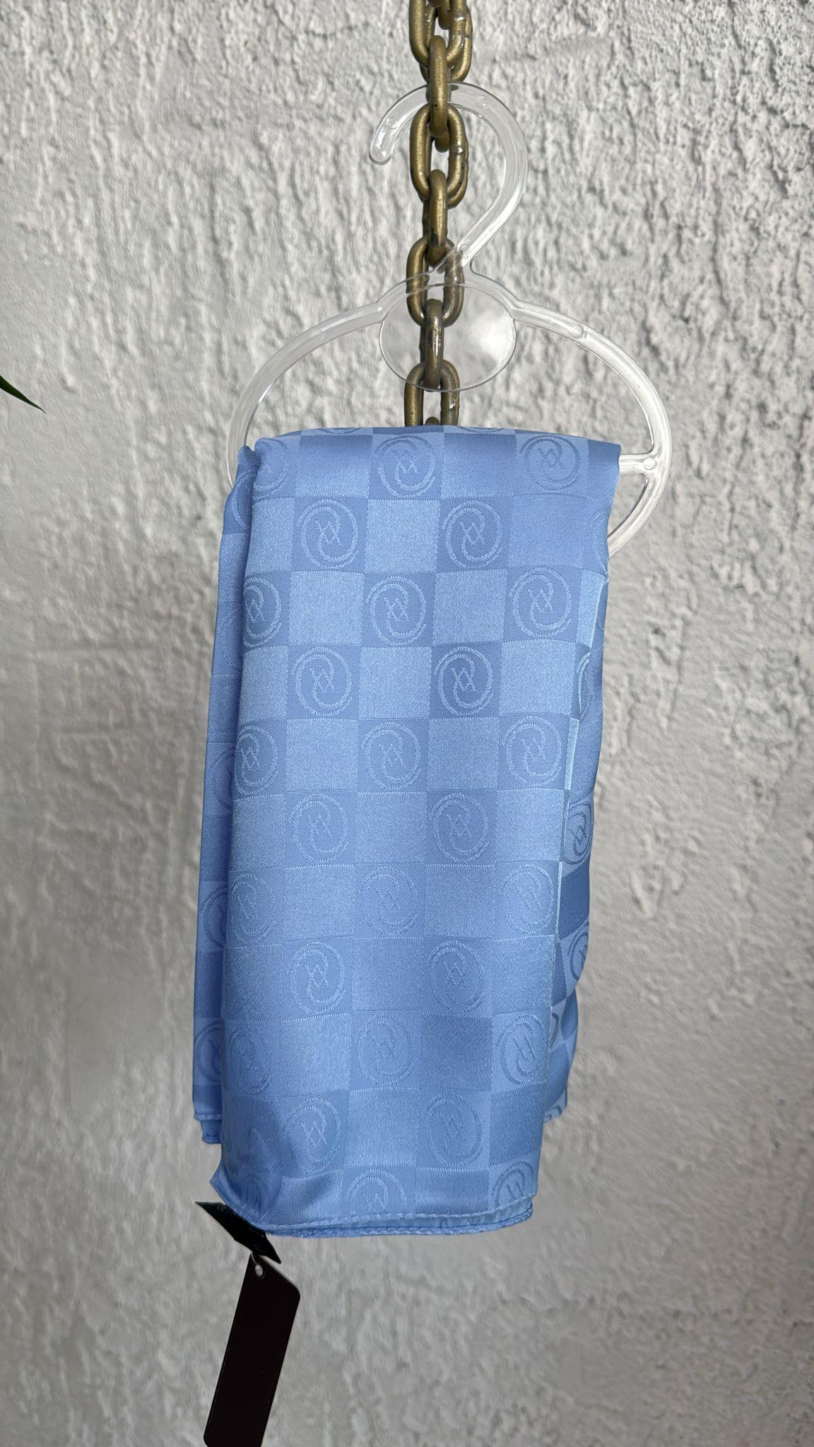 VAKKO MONOGRAM ŞAL BEBE MAVİSİ