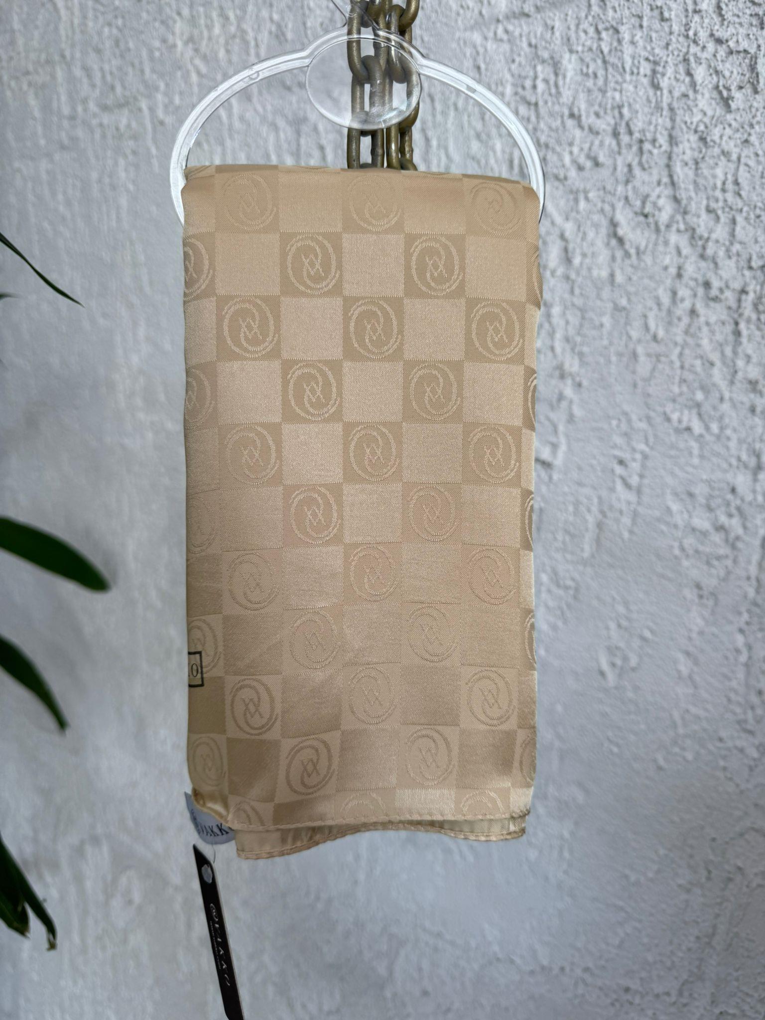 VAKKO MONOGRAM ŞAL BEJ