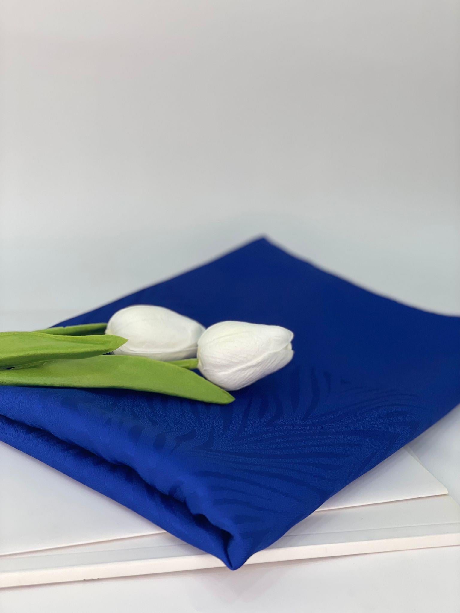 ZEBRA DESEN ŞAL SAKS MAVİ