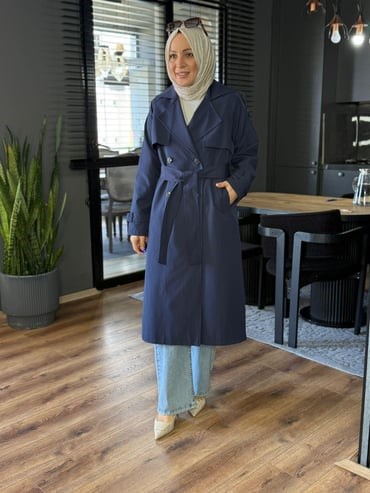 1010 FUL ASTARLI TRENÇ LACİVERT 