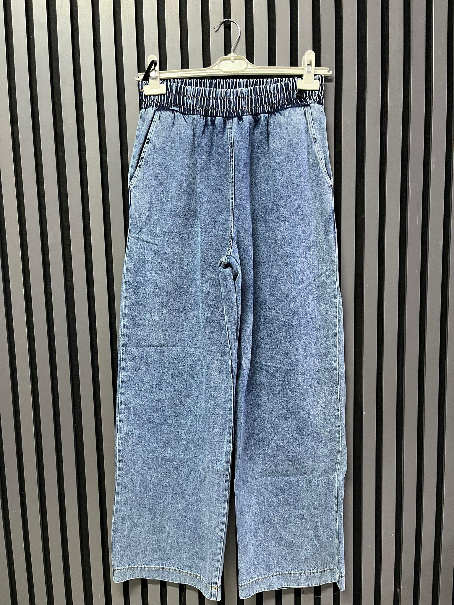 11111 BELİ LASTİKLİ KOT PANTOLON
