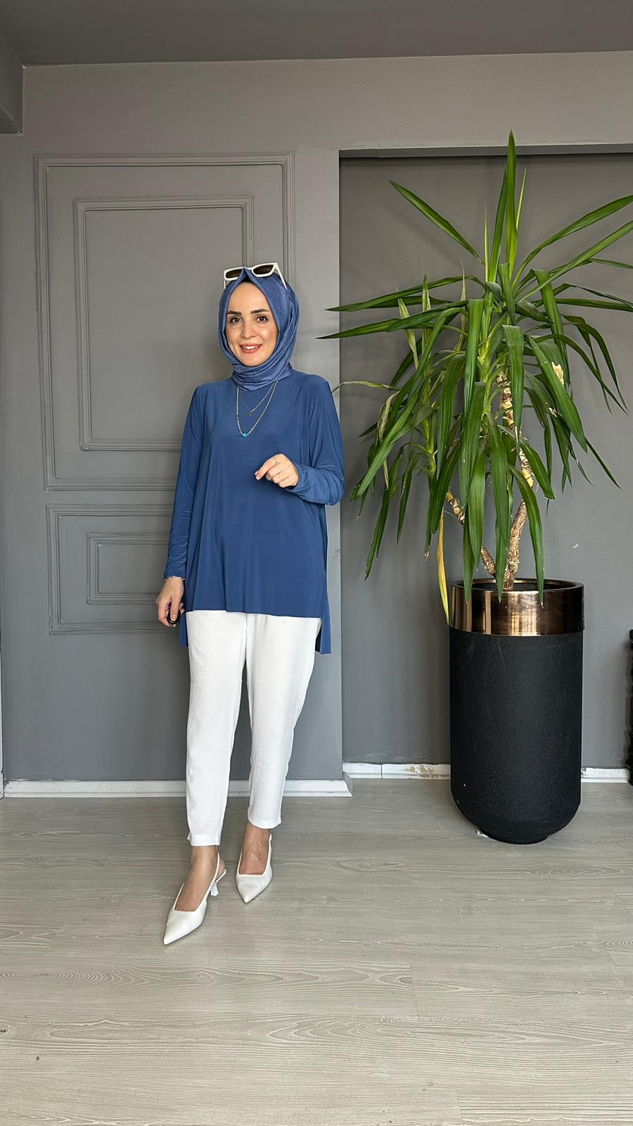 1267 SANDY TUNİK İNDİGO MAVİ 