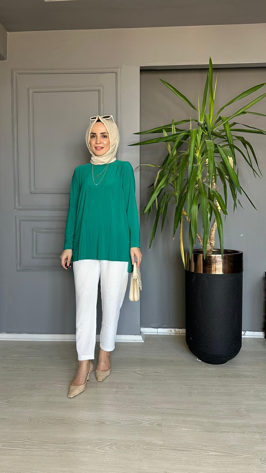 1267 SANDY TUNİK ZÜMRÜT YEŞİL 