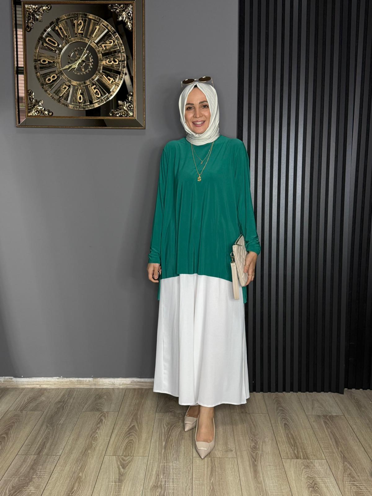 1267 SANDY TUNİK ZÜMRÜT YEŞİLİ 