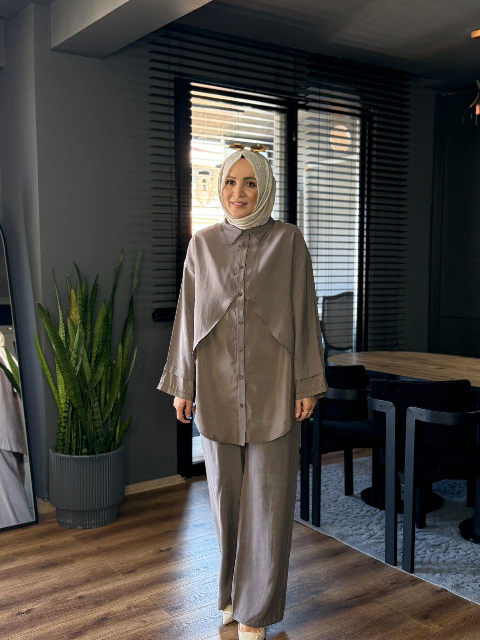 14471 MENEKŞE TAKIM AÇIK KAHVE