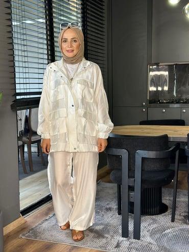 151 CEP DETAYLI BEYAZ TAKIM 