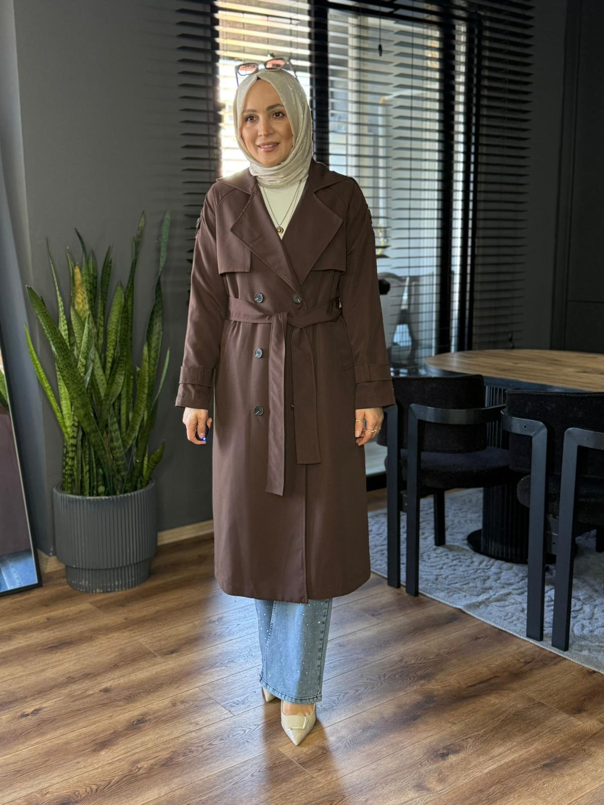 20737 TRENÇ KAHVERENGİ 
