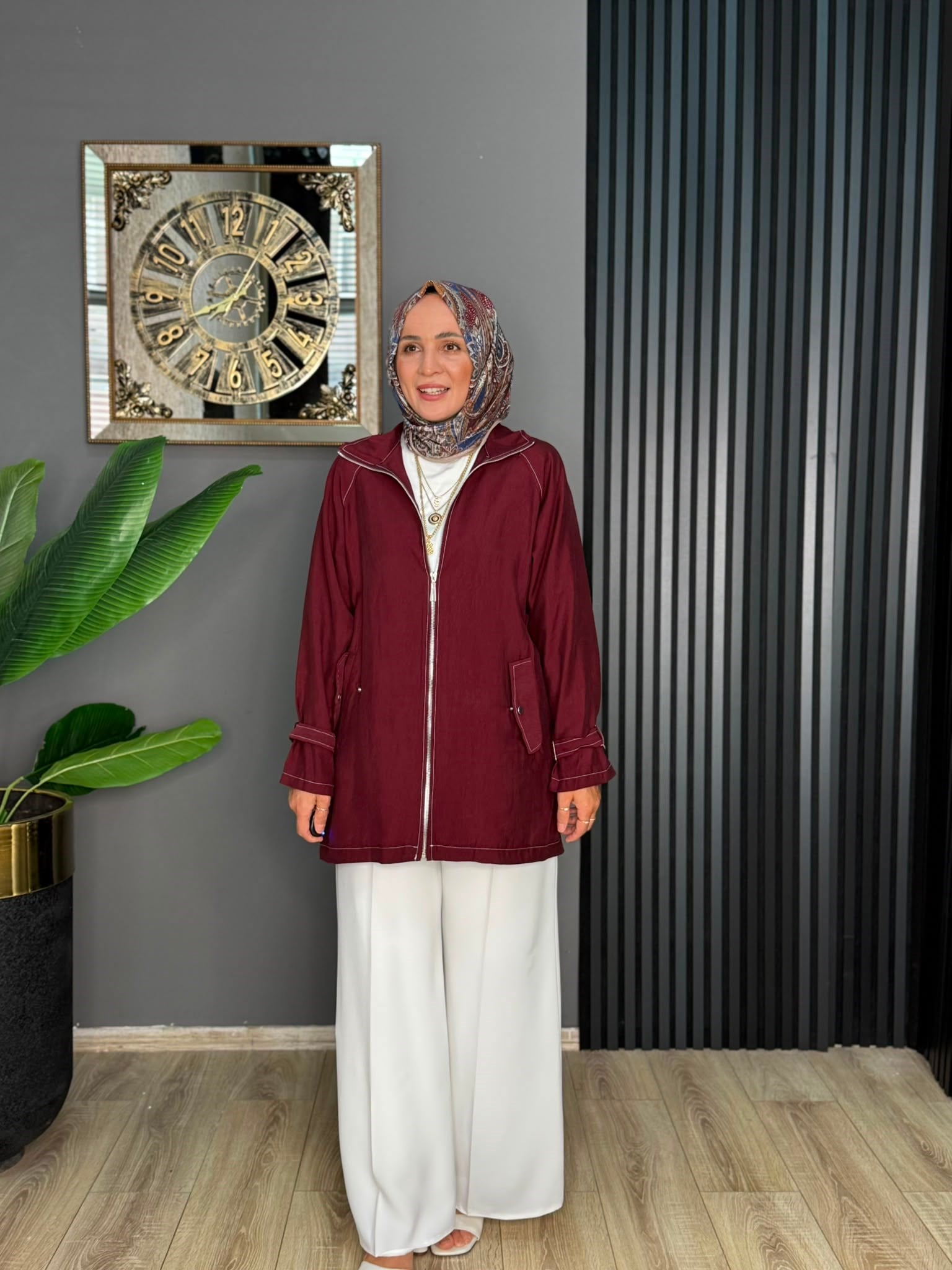 2134 DİKİŞ DETAY KAP BORDO 