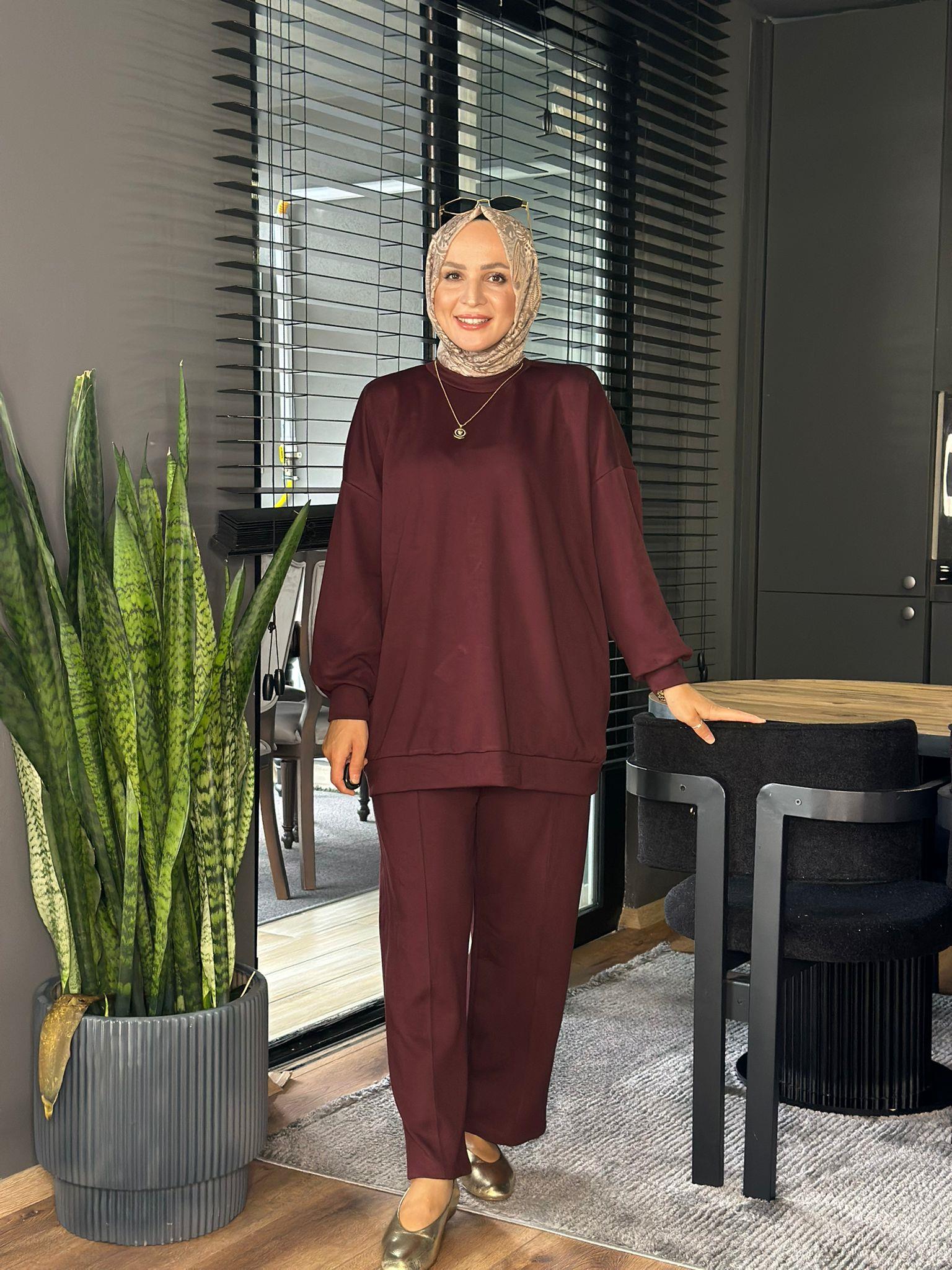 22602 RAHAT İKİ İPLİK TAKIM BORDO 